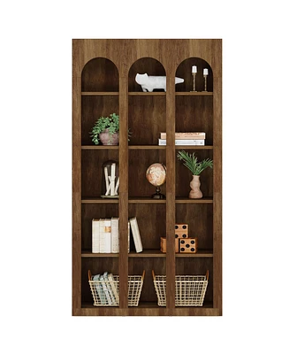 Tribesigns 5-Tier Farmhouse Tall Bookshelf, 70.87