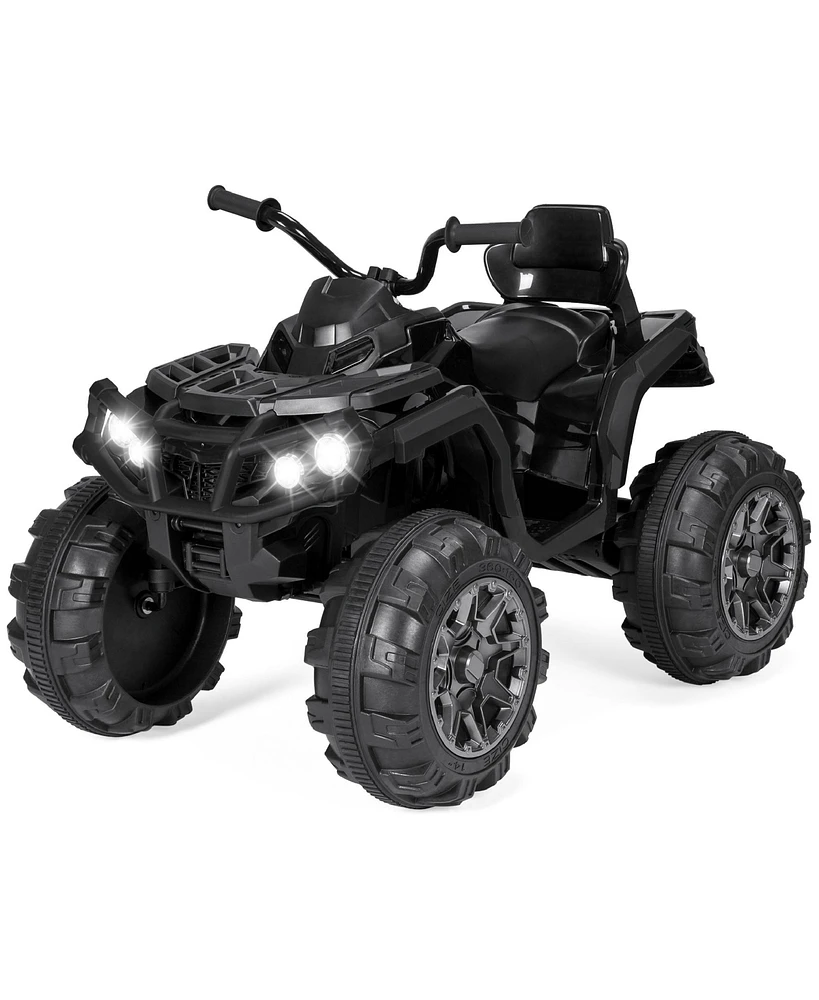 Best Choice Products 12V Kids Ride-On Atv Quad w/ Bluetooth, 3.7mph Max, Treaded Tires, Led Lights, Radio