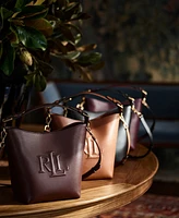 Lauren Ralph Witley Small Leather Bucket Bag