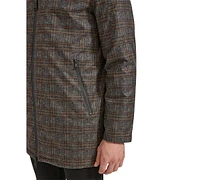 Kenneth Cole Men's Water-Resistant Hooded Stadium Coat with Removable Puffer Bib