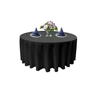 Slickblue Polyester Poplin 108-Inch Round Tablecloth – Durable and Elegant for Any Occasion