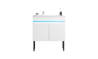 Slickblue 30-Inch Bathroom Vanity with Sink & Radar Sensing Light