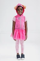 Paw Patrol Little Girls Hooded Cosplay T-Shirt Dress and Leggings Outfit Set