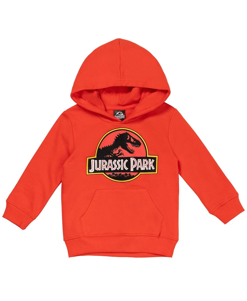 Jurassic Park Boys Fleece Pullover Hoodie Logo to