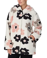 Sanctuary Women's Hooded Printed Fleece Jacket