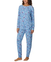 Cuddl Duds Women's 2-Pc. Printed Jogger Pajamas Set