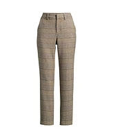 Lands' End Women's High Rise Brushed Flannel Tapered Ankle Pants