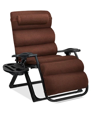 Best Choice Products Oversized Zero Gravity Chair, Folding Recliner w/ Removable Cushion