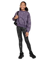 Nike Big Girls Sportswear Club Fleece Crewneck Sparkle Sweatshirt