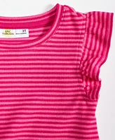 Epic Threads Toddler Girls Striped Flutter-Sleeve T-Shirt, Created for Macy's