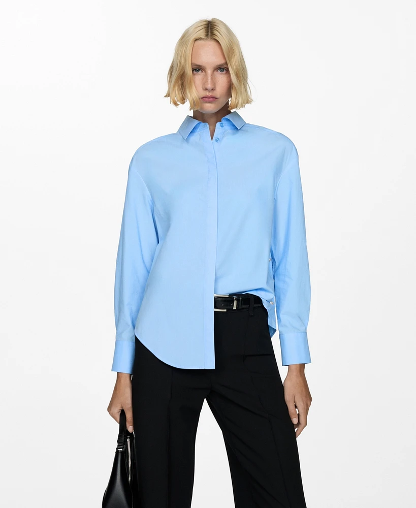 Mango Women's Jewel Buttons Lyocell Shirt