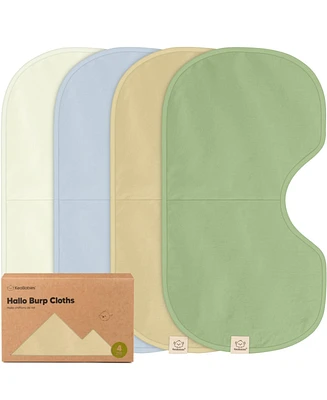 KeaBabies Kids 4pk Hallo Baby Burp Cloths, Organic Cotton Cloth for Girls, Boys, Soft & Absorbent Burping Cloths