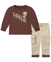 Levi's Baby Boys Climbing Tee and Cargo Pants, 2-Piece Set