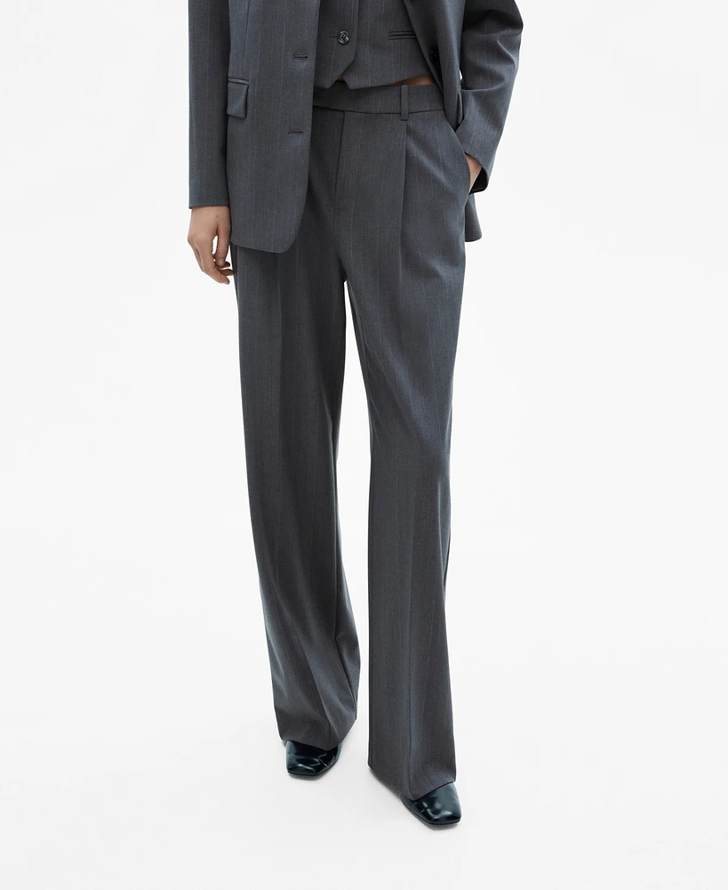 Mango Women's Pinstripe Suit Pants