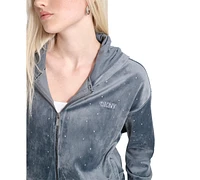 Dkny Sport Women's Rhinestone Embellished Hoodie