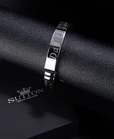 Rhona Sutton Silver Stylish Dad Stainless Steel Bracelet