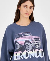 Grayson Threads, The Label Juniors' Crewneck Bronco Graphic Sweatshirt