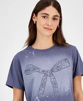 Grayson Threads, The Label Juniors' Lace Bow Graphic T-Shirt