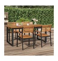 vidaXL Patio Table with U-shaped Legs 70.9"x35.4"x29.5" Solid Wood Acacia