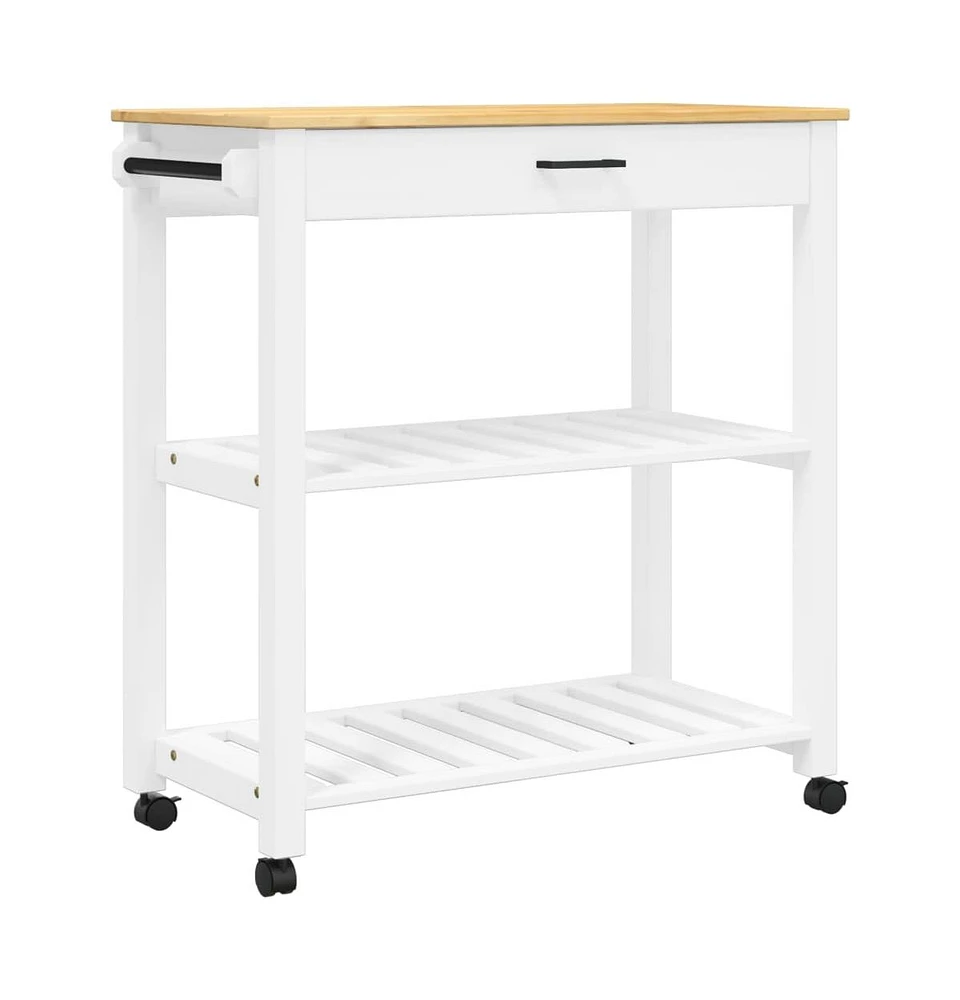 vidaXL Kitchen Trolley Monza 33.1"x15.7"x35.4" Solid Wood Pine