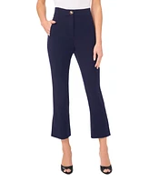 CeCe Women's Cropped Twill Slim Pants