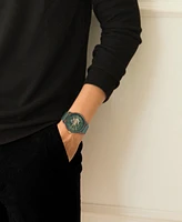 Lacoste L.12.12 Automatique Men's Green Leather Strap Watch 44mm