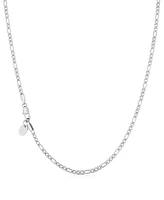 Rhona Sutton Silver Stainless Steel 3MM Figaro Chain Necklace