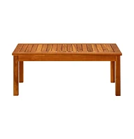 vidaXL Patio Coffee Table 35.4"x19.7"x14.2" Solid Acacia Wood