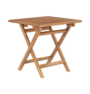 vidaXL Folding Patio Table 17.7"x17.7"x17.7" Solid Teak Wood