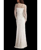 Tadashi Shoji Women's Keziah Embellished Illusion Bridal Gown