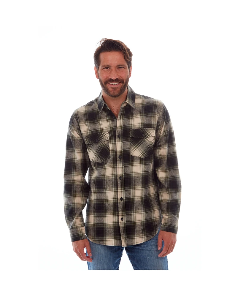 Px Men's Clothing Long Sleeve Flannel Shirt