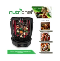 NutriChef Vertical Countertop Rotisserie Rotating Oven (Black)