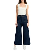 En Saison Women's Dakota High Rise Wide-Leg Jeans