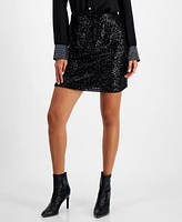 Bar Iii Women's Sequin Mini Skirt, Created for Macy's