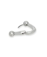 Robert Lee Morris Soho Silver Horseshoe Huggie Hoop Earrings