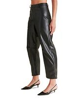 Steve Madden Women's Haniel Faux-Leather Barrel Pants