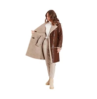 Frye Women's Kimmy Long Faux Shearling Coat