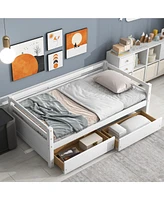 Slickblue Daybed with Two Storage Drawers for Multi-Functional and Stylish Bedroom Storage