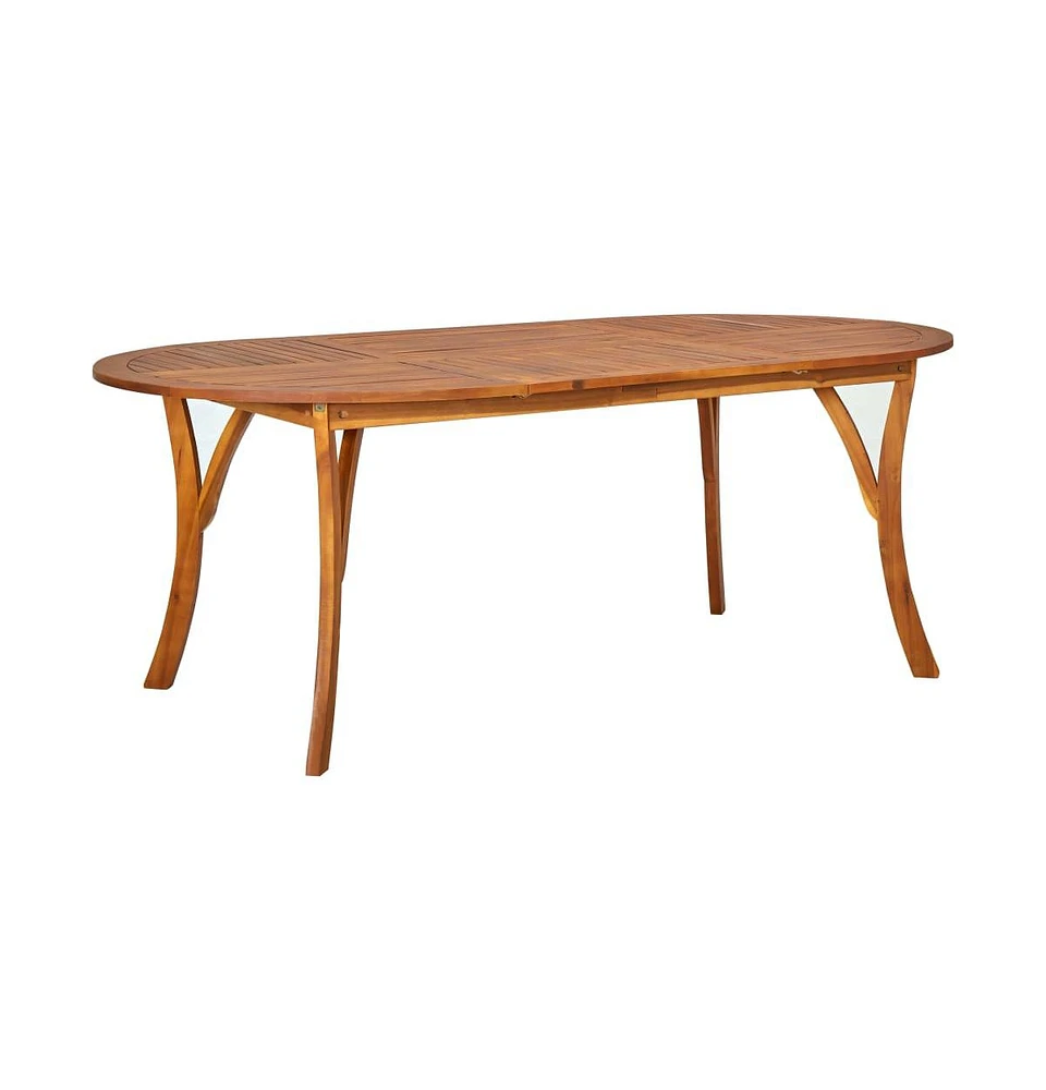 vidaXL Patio Table 79.1"x39.4"x29.5" Solid Acacia Wood