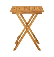 vidaXL Folding Patio Table 23.6"x23.6"x29.5" Solid Acacia Wood