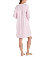 Miss Elaine Women's Lace-Trim Shirred Nightgown