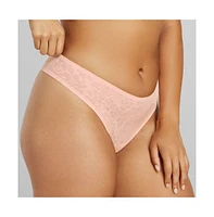 Siella Women's Soft Lace Thong