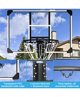 Slickblue Portable Basketball Hoop & Goal with Adjustable Stand