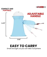 5 Core Megaphone Bullhorn Speaker 15W Mini Battery Power Bull horn w Siren 400 Yard Range - Sky Blue
