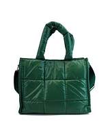 Like Dreams Evergreen Puffer Quilted Tote Bag