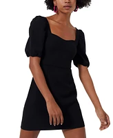 French Connection Berina Puff-Sleeve Bodycon Dress