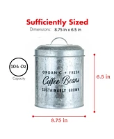 Amici Home Coffee Beans Galvanized Metal Canister