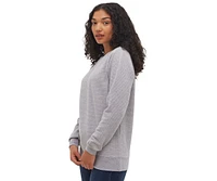 Bench Dna Women's Afra Quilted Crew Neck Sweatshirt