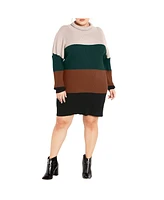 City Chic Women's Harper Sweater Dress