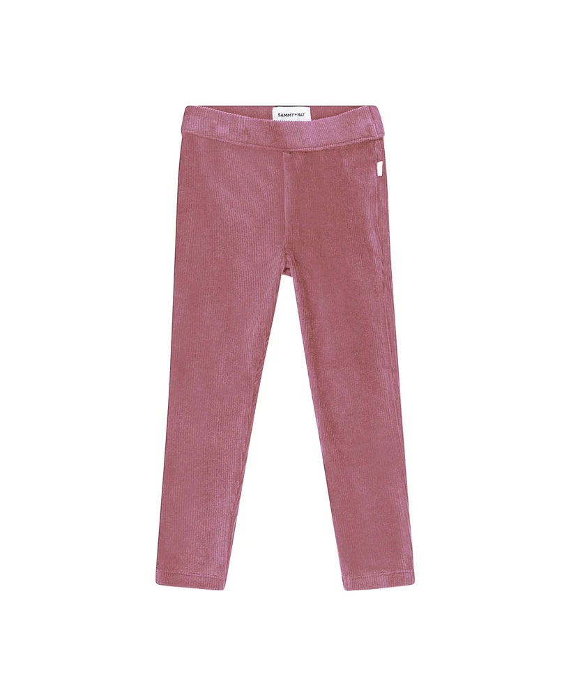 Sammy + Nat Little Girls Stretch Knit Corduroy Leggings